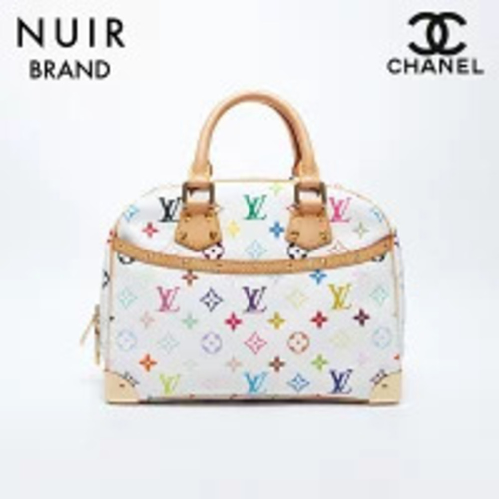 Louis Vuitton Takashi Murakami Multicolor Deauville Handbag White